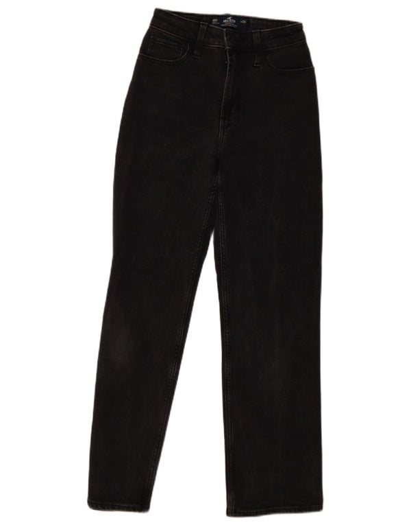 Blugi drepti Hollister Dad cu talie înaltă pentru femei US 00 2XS W23 L27 bumbac gri