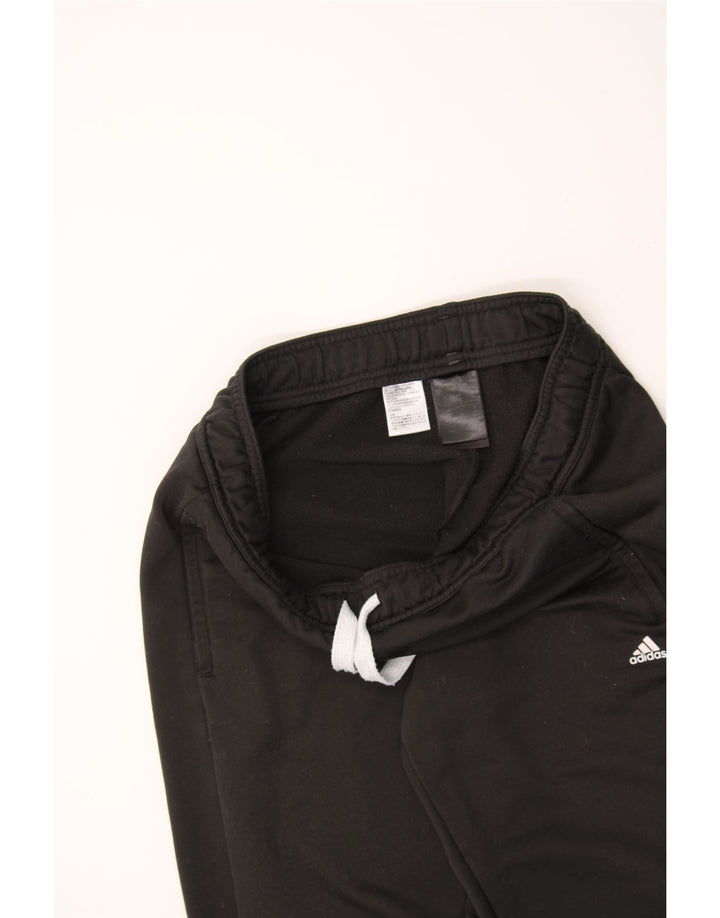 ADIDAS Womens Tracksuit Trousers Joggers UK 12/14 Medium Black Polyester Vintage Adidas and Second-Hand Adidas from Messina Hembry 