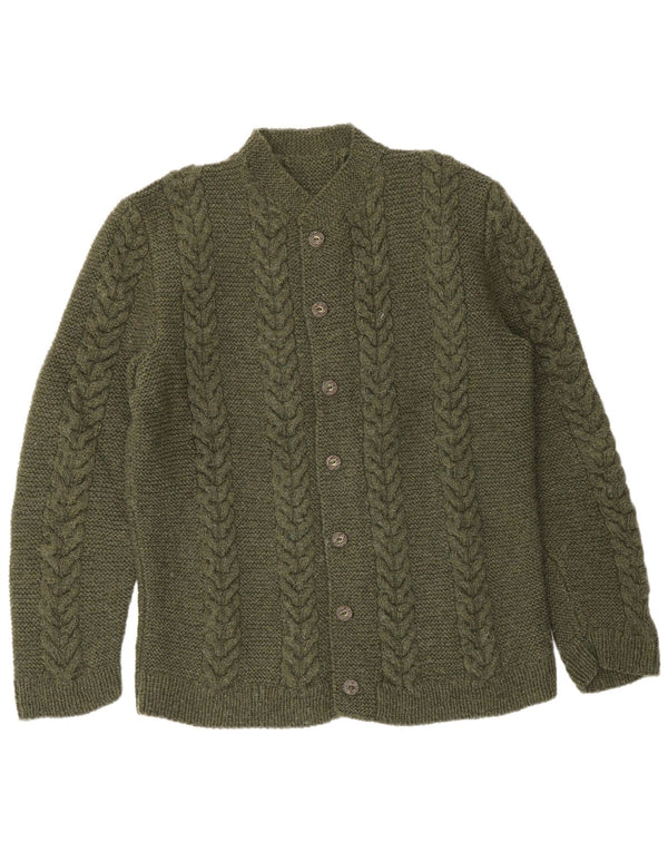 Cardigan Vintage pentru bărbați, kaki mediu