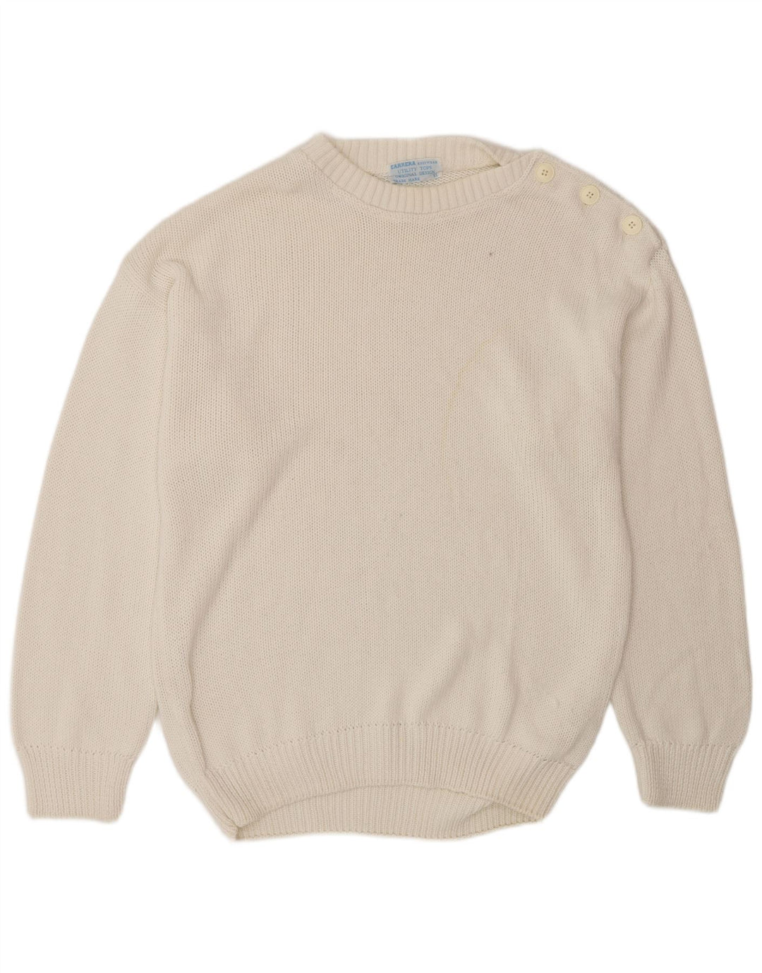 Pulover pentru bărbați Carrera cu gât crew pulover XL bumbac alb