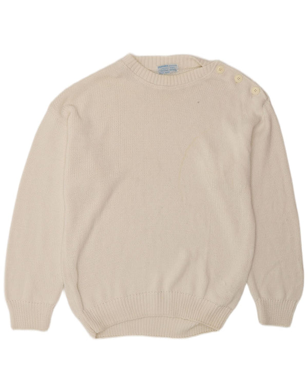 Pulover pentru bărbați Carrera cu gât crew pulover XL bumbac alb