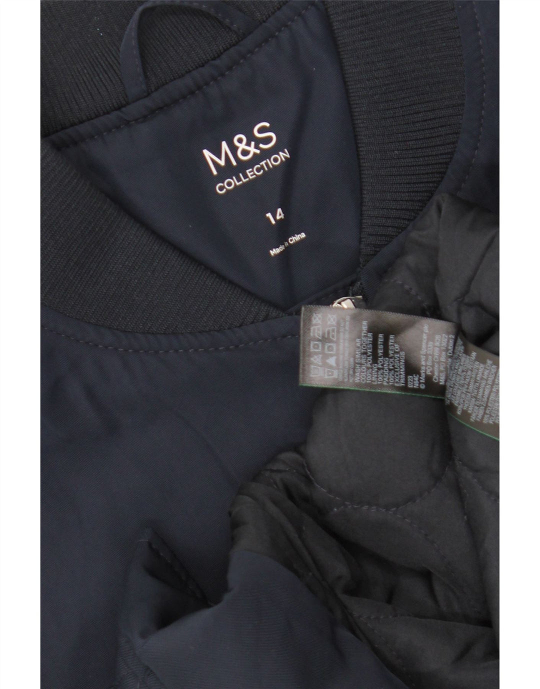 Geacă bomber supradimensionată pentru femei Marks & Spencer UK 14 mare bleumarin