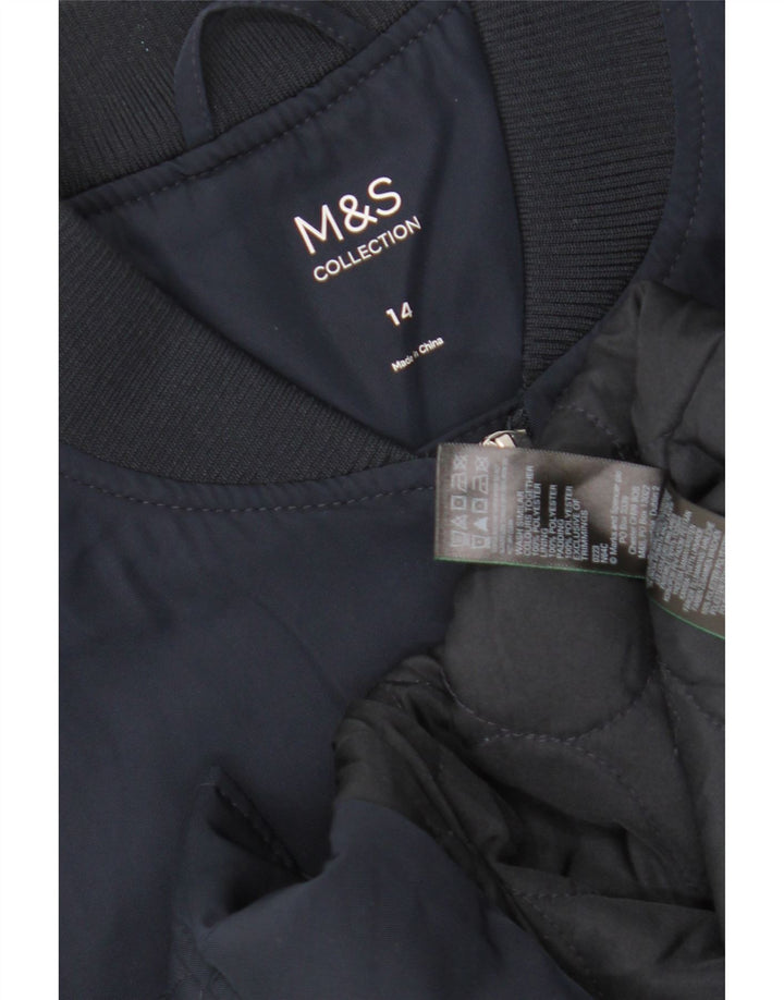 Geacă bomber supradimensionată pentru femei Marks & Spencer UK 14 mare bleumarin