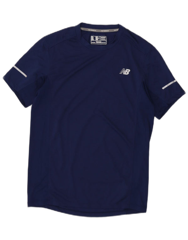 Tricou pentru bărbați New Balance Top mic din poliester bleumarin