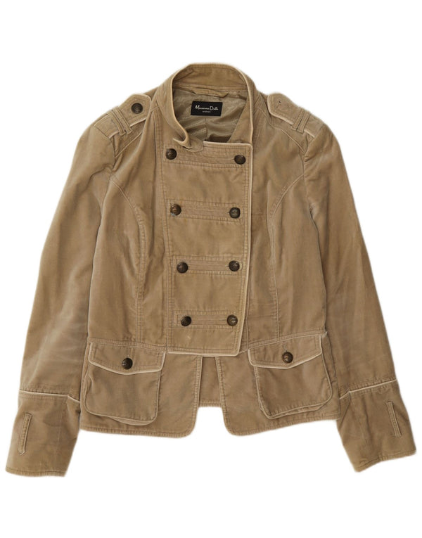 Massimo Dutti Jachetă militară cu două piept pentru femei UK 18 XL Bej
