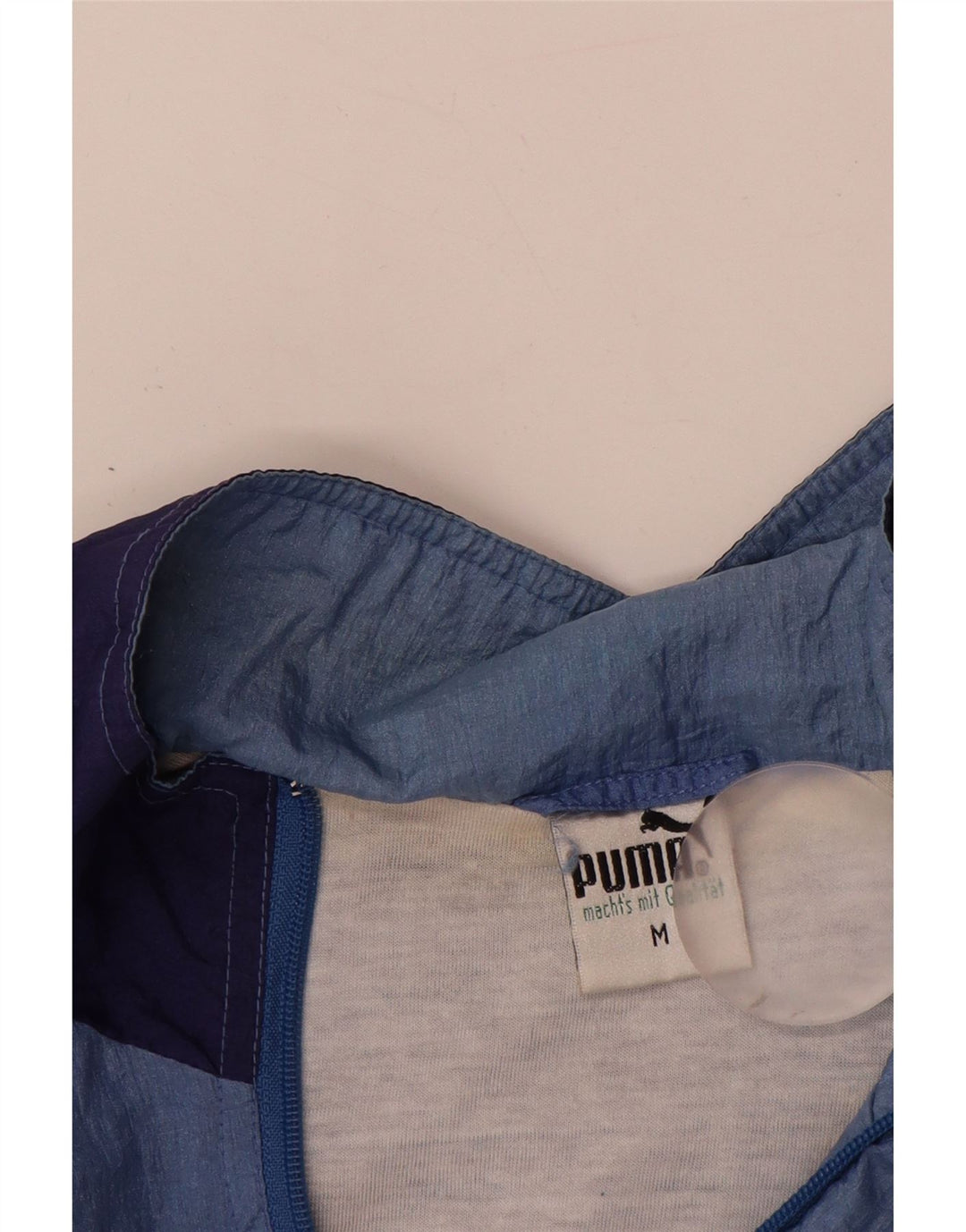 Jachetă de trening PUMA pentru bărbați, albastru mediu, poliamidă color bloc