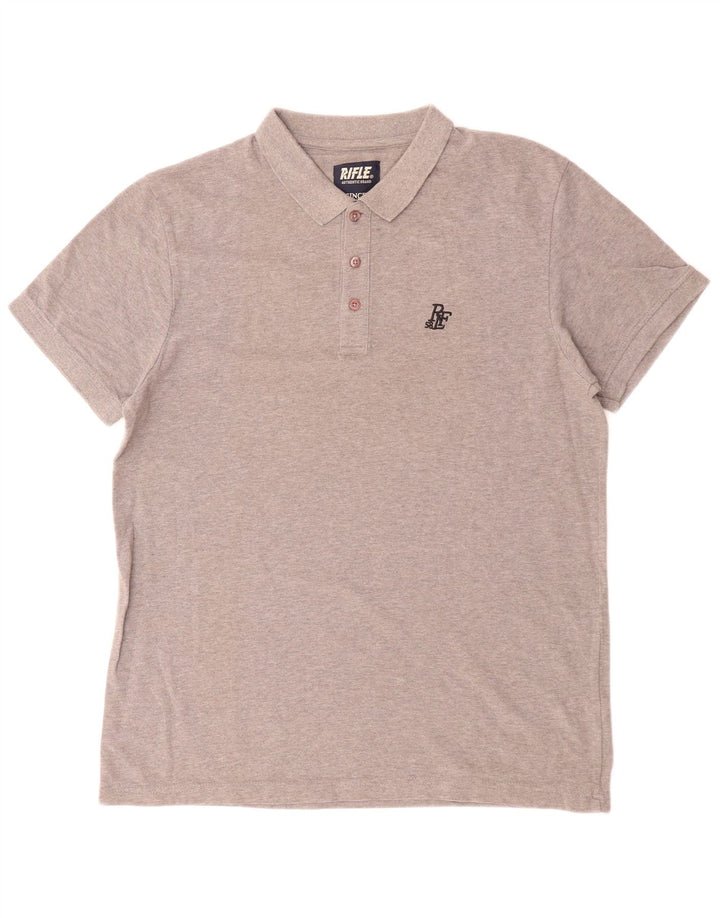 RIFLE Tricou polo pentru bărbați XL bumbac gri