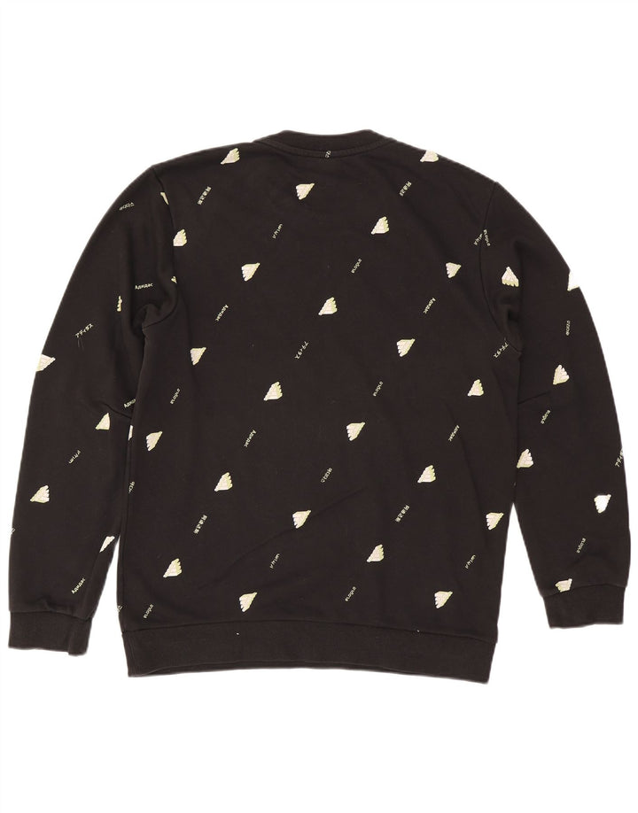 Hanorac grafic pentru bărbați Adidas Jumper mare, negru, bumbac
