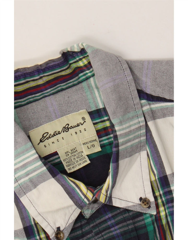 Cămașă cu mânecă scurtă pentru bărbați Eddie Bauer, bumbac cu carouri multicolore