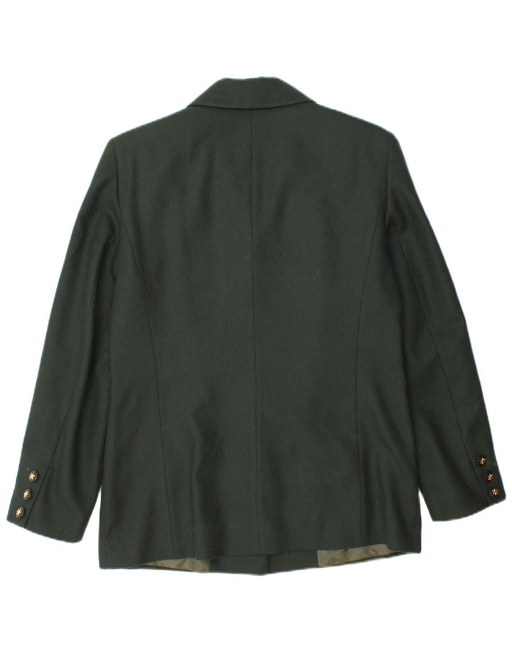 DORENE Womens 4 Button Blazer Jacket UK 12 Medium  Green New Wool