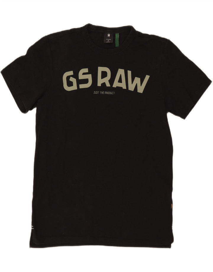 Tricou grafic G-STAR pentru bărbați Top mediu negru bumbac