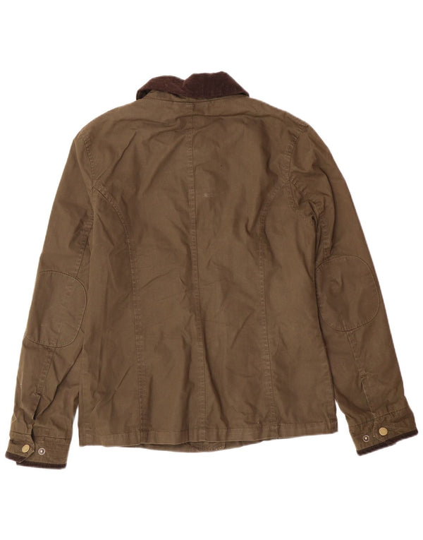 JACK WILLS Jachetă utilitare pentru femei UK 8 Small Kaki Bumbac