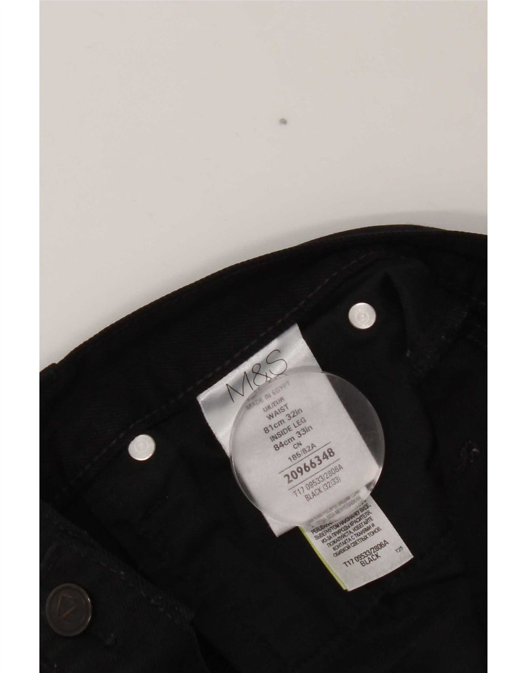 Marks & Spencer Blugi Slim Autograph pentru bărbați W32 L33 bumbac negru