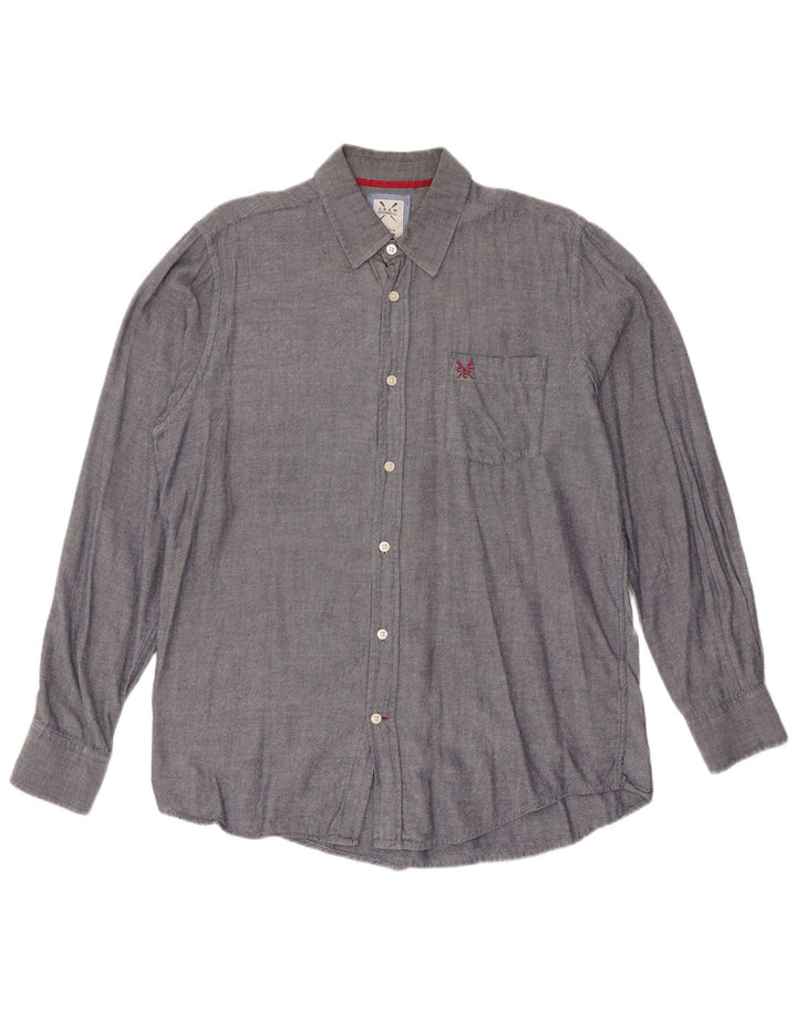 CREW CLOTHING Cămașă pentru bărbați Classic Fit Bumbac mediu albastru bleumarin