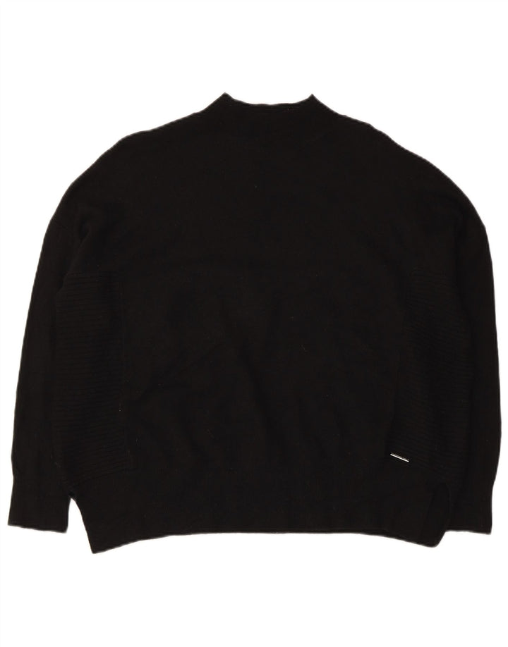 Pulover supradimensionat cu gât țestoasă Superdry pentru femei UK 10 Small Black