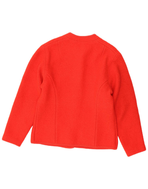 Pulover cardigan Vintage pentru femei IT 42 Lână virgină roșie medie