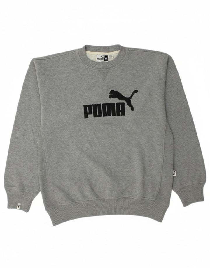 PUMA Mens Graphic Sweatshirt Jumper XL Grey Cotton