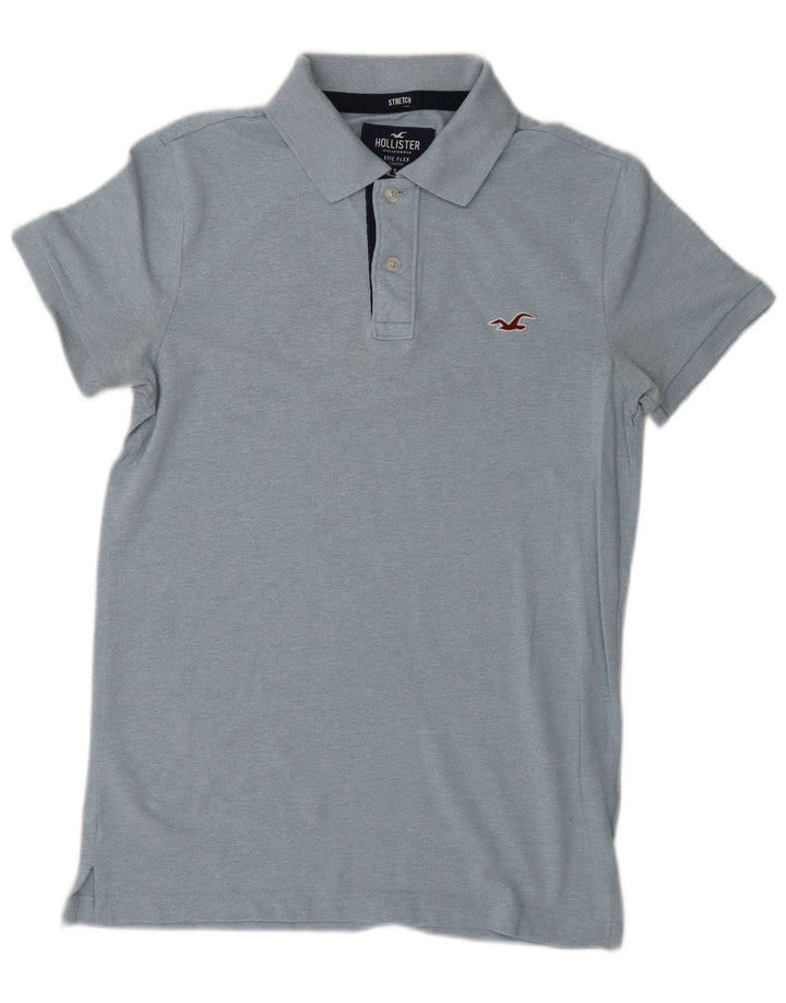 Cămașă polo HOLLISTER pentru bărbați din bumbac albastru mic