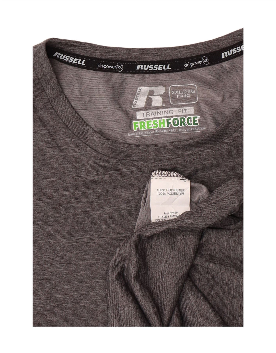 Tricou pentru bărbați Russell Athletic Top 2XL Gri Poliester Sport
