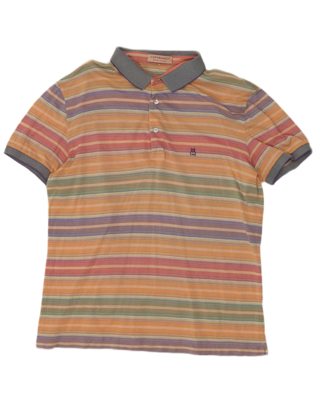 Cămașă polo Capobianco pentru bărbați, cu dungi medii, multicolore