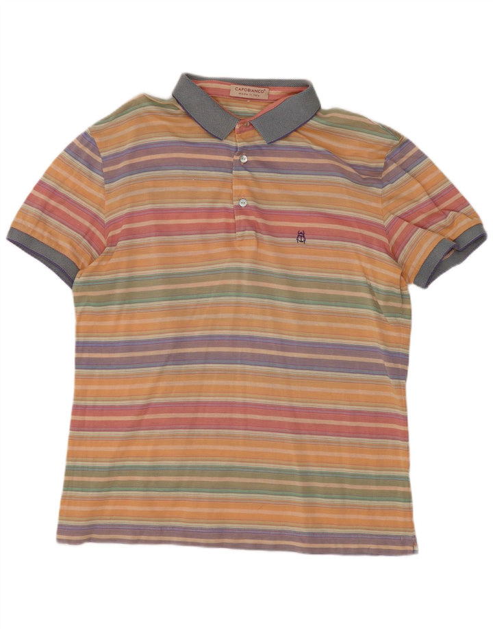 Cămașă polo Capobianco pentru bărbați, cu dungi medii, multicolore