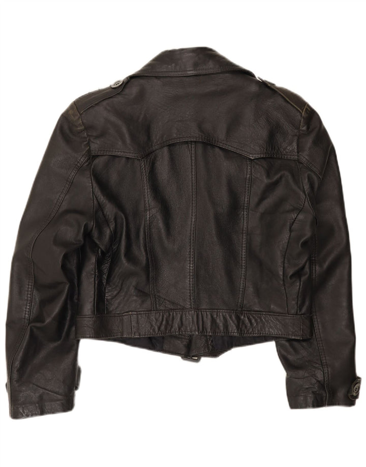 Jachetă militară crop pentru femei VINTAGE UK 12 Medium Black