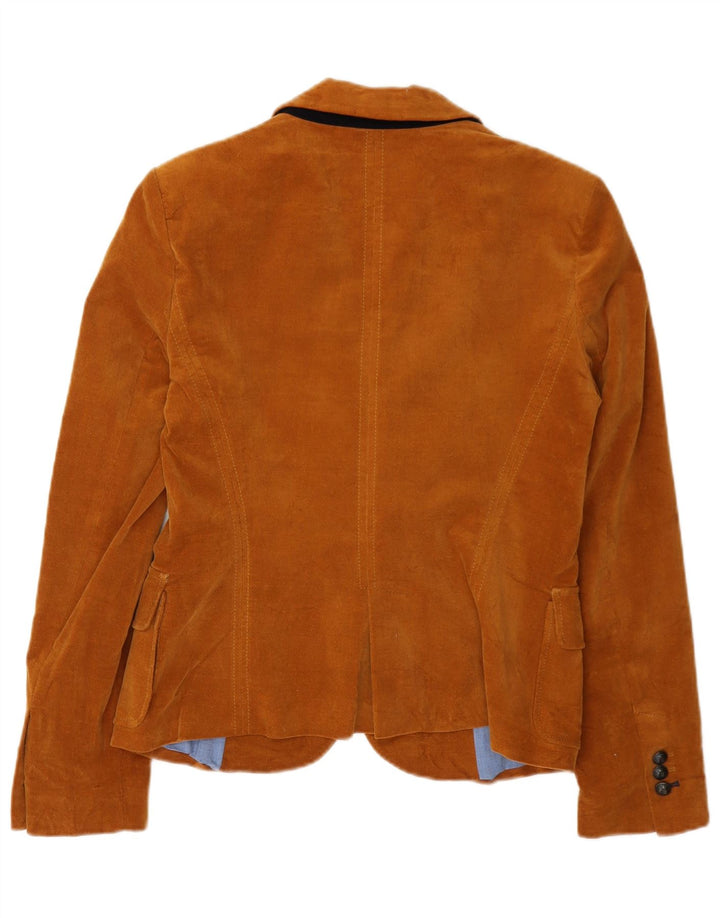 Blazer pentru femei Zara cu 2 nasturi, UK 12, bumbac maro mediu