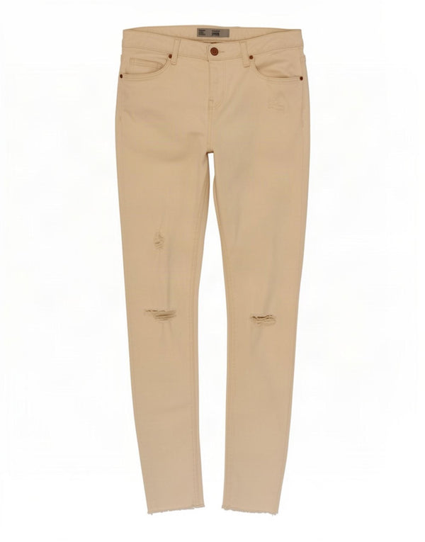 Blugi skinny învechiți Jamie pentru femei Topshop L30 L29 bumbac alb