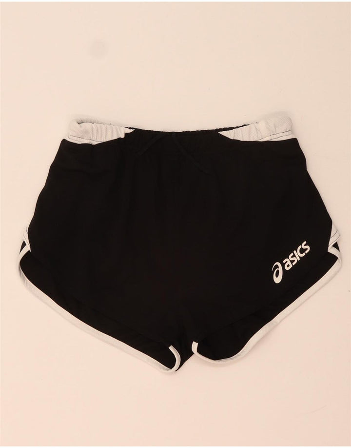 Pantaloni scurti sport grafic Asics pentru femei UK 12 Medium Black Colorblock Poliester