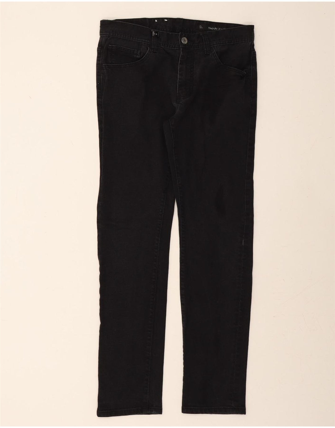 ARMANI EXCHANGE Womens New York Slim Jeans W32 L30 Black Vintage Armani Exchange and Second-Hand Armani Exchange from Messina Hembry 