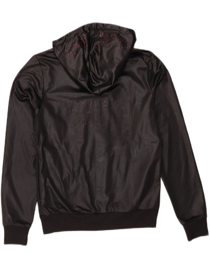 Jachetă de top pentru trening cu glugă Adidas pentru femei EU 36 Poliester negru mic