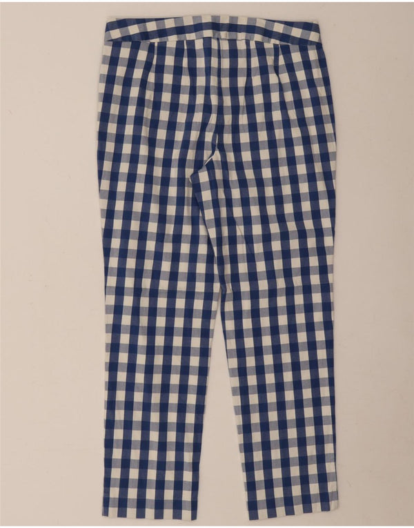 Pantaloni cropped Boden pentru femei UK 10 Small W30 L24 Blue Gingham Bumbac