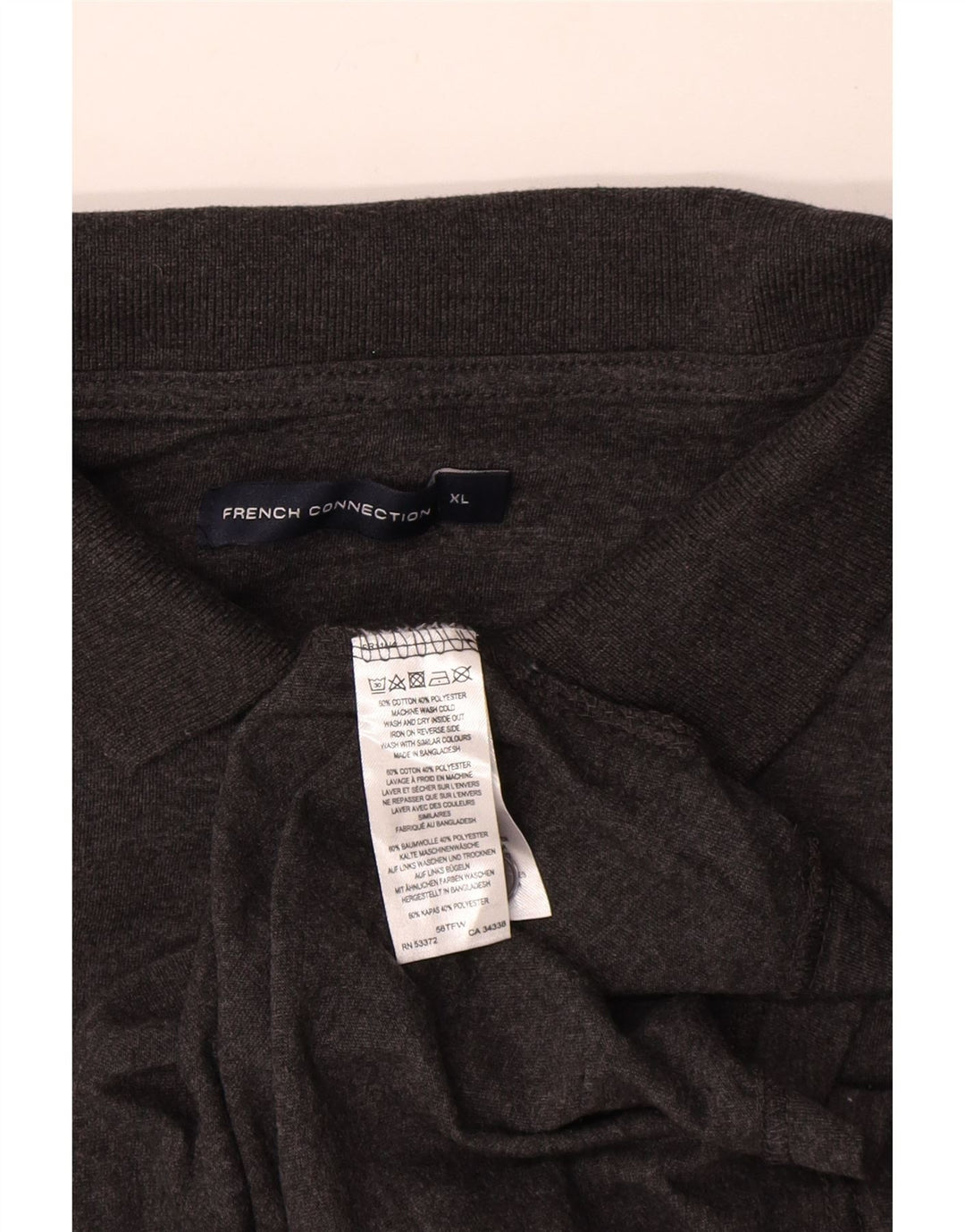 Tricou polo pentru bărbați French Connection XL, bumbac cu pete gri