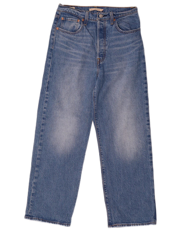 Blugi drepti pentru femei Levi's Ribcage W28 L27 Bumbac albastru