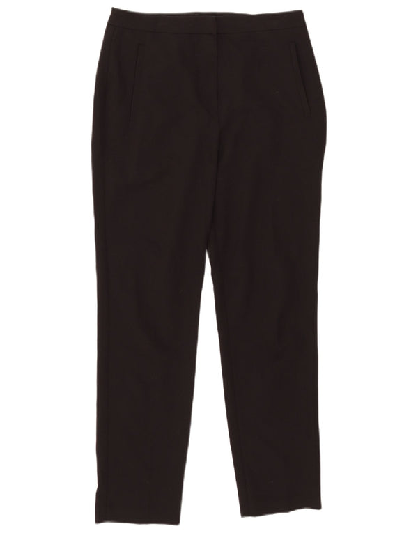 Topshop Pantaloni casual drepti pentru femei UK 10 Small W29 L27 Poliester negru