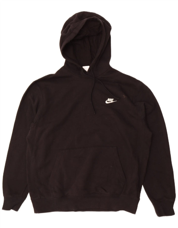 Pulover Nike pentru bărbați, bumbac mare, negru