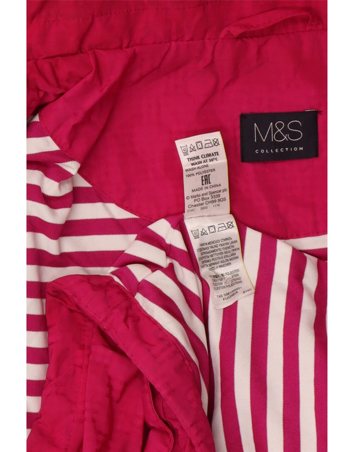 Jachetă de ploaie cu glugă pentru femei Marks & Spencer UK 18 XL roz poliester