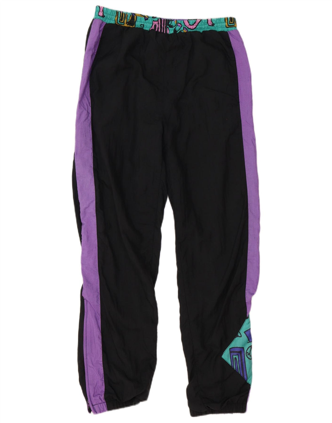 Dingo Pantaloni de trening pentru bărbați Joggeri mici, negru, color block