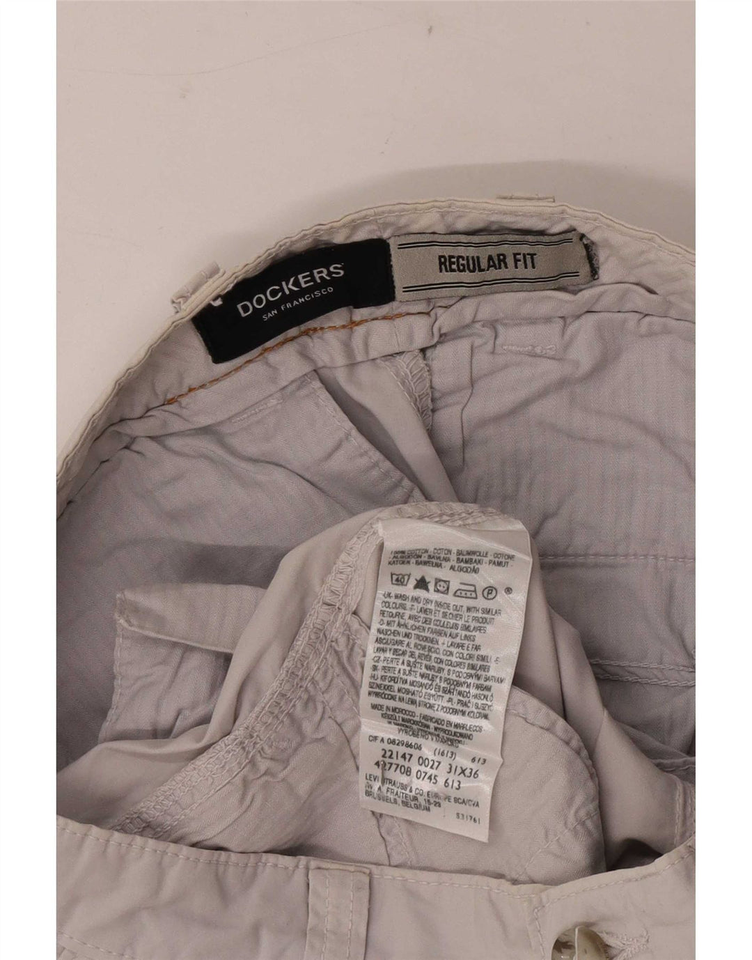 Pantaloni chino Dockers pentru bărbați, cu ajustare normală, L31 L32, bumbac gri
