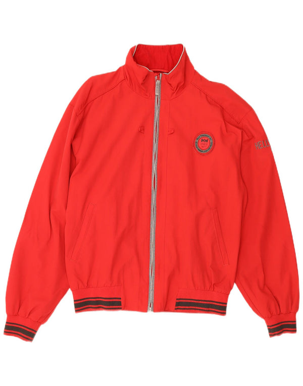 Jachetă Bomber cu grafică pentru bărbați Helly Hansen UK 40 Sport mare din poliamidă roșie