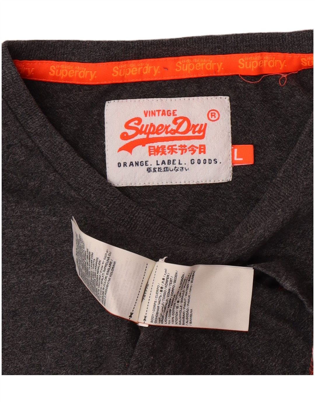 Tricou Superdry pentru bărbați Top mare din bumbac cu pete gri
