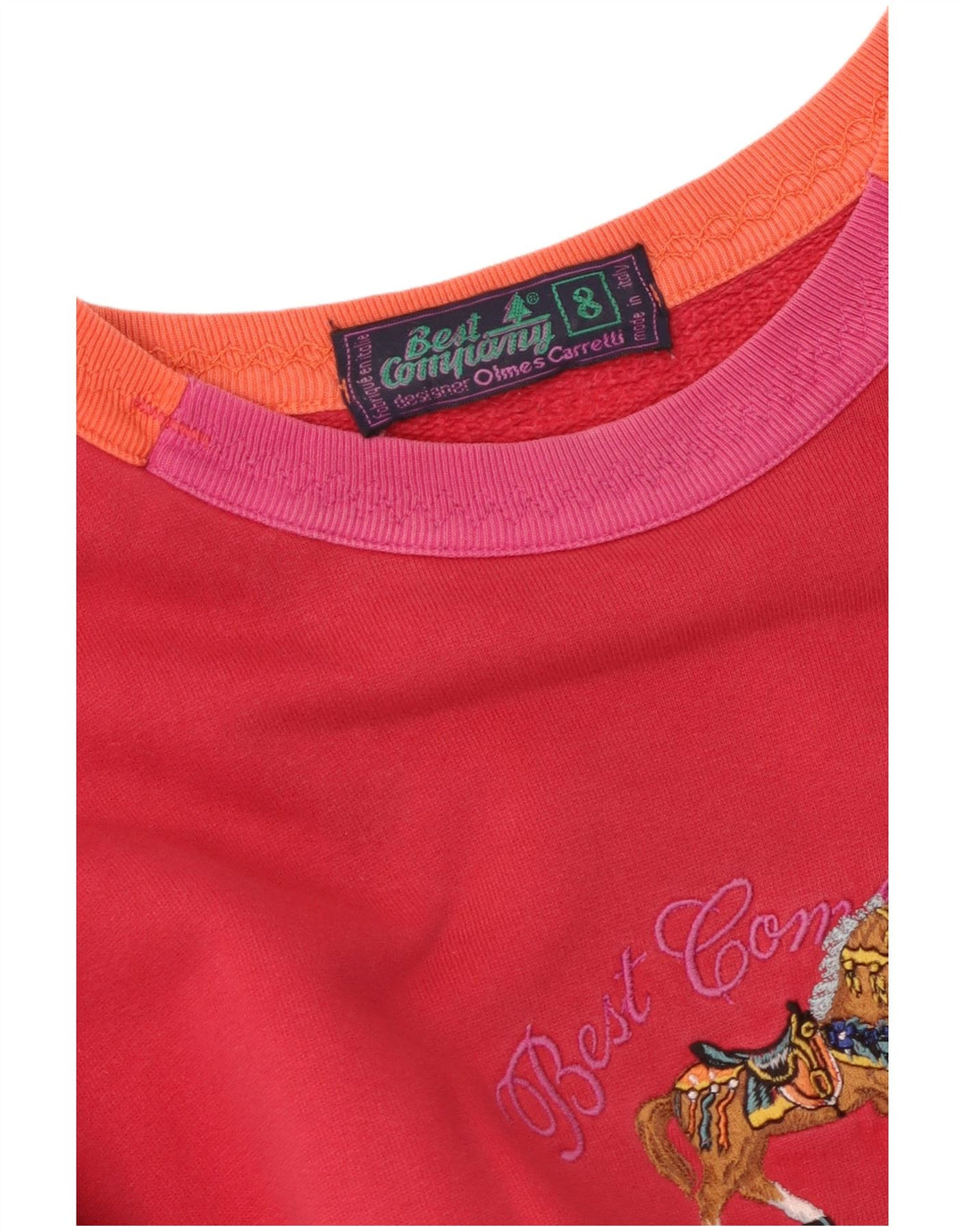 BEST COMPANY Pulover cu grafic supradimensionat pentru femei UK 8 Small Red