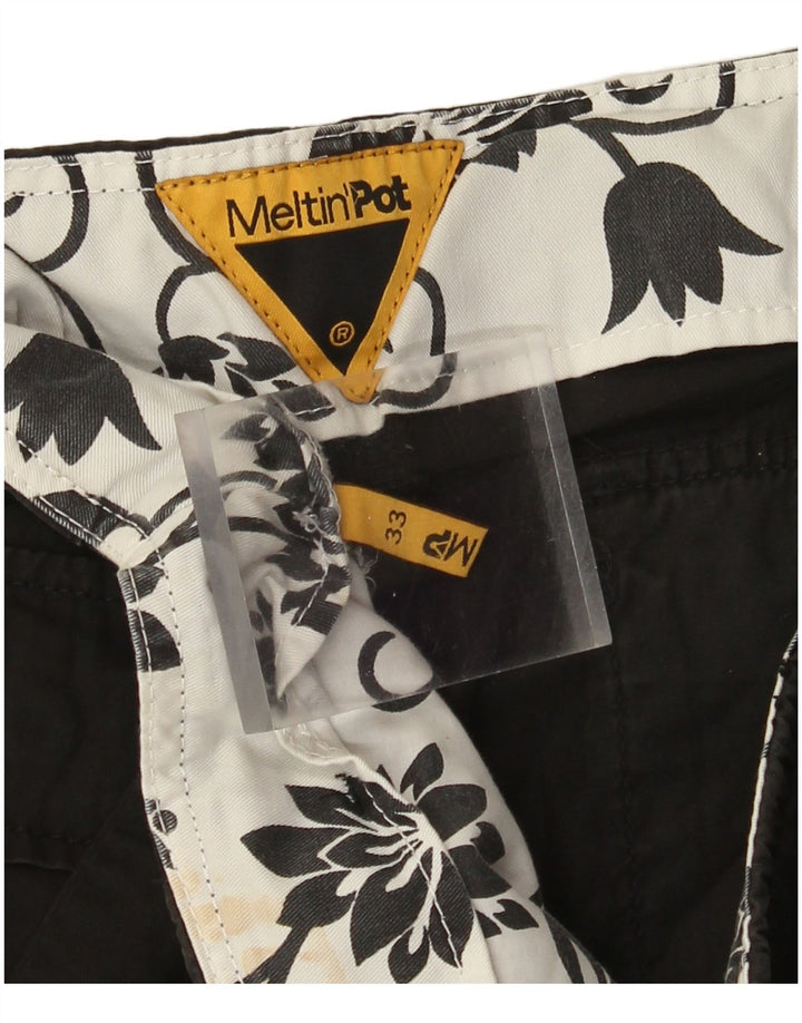 Pantaloni cargo drepti pentru bărbați Meltin' Pot W33 L32 negri