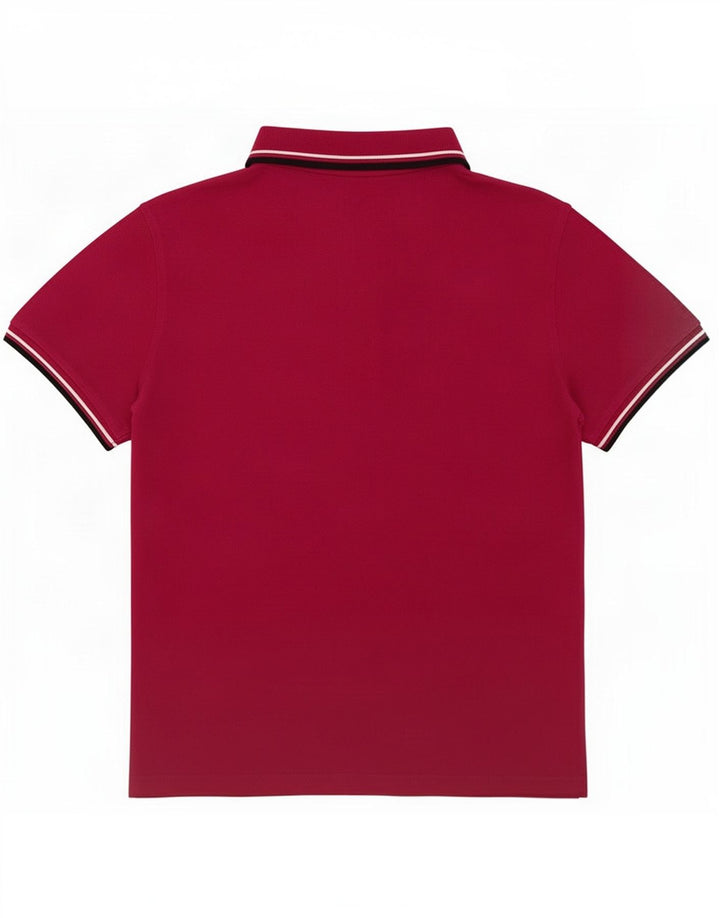 Tricou polo pentru bărbați Lotto Roz mediu cu dungi