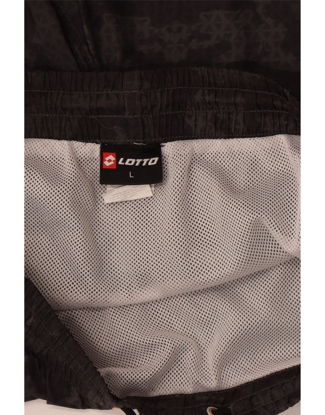 Pantaloni scurți de înot Lotto pentru bărbați, mari, negru, geometric, poliester