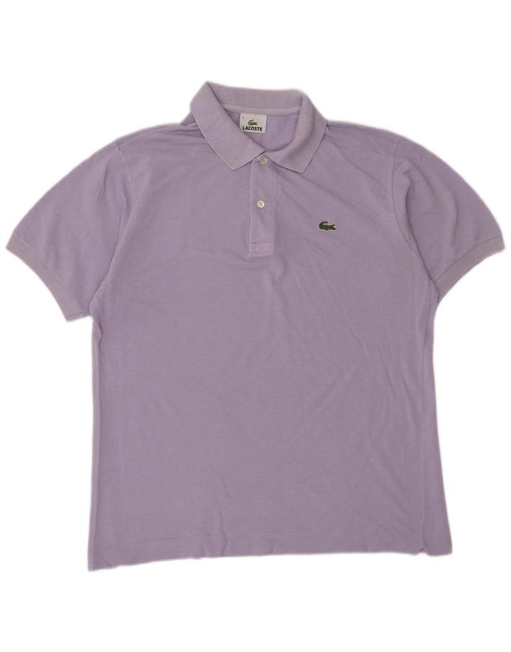 Tricou polo Lacoste pentru bărbați mărimea 4 bumbac violet mediu