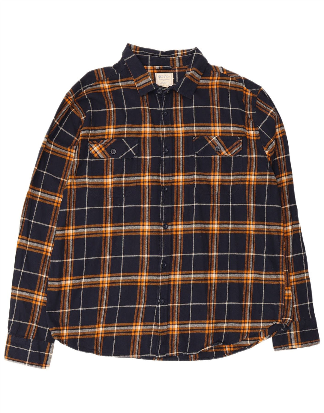 Cămașă de flanel pentru bărbați Mountain Warehouse XL, bumbac cu carouri bleumarin