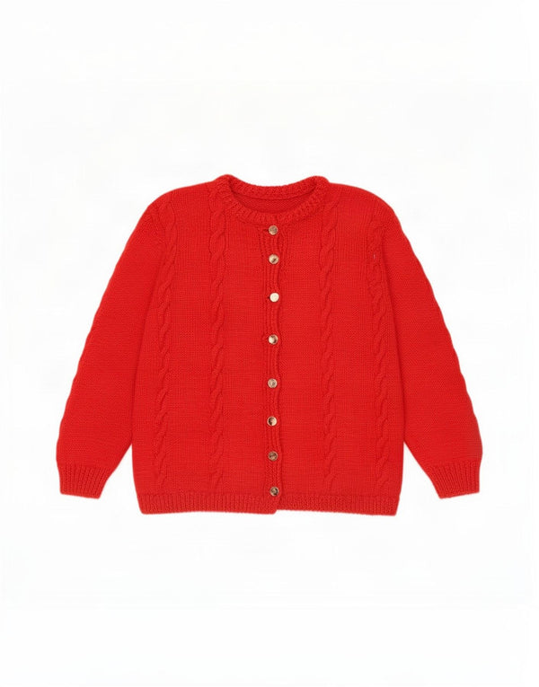 Pulover Cardigan Vintage pentru femei UK 16 Large Red