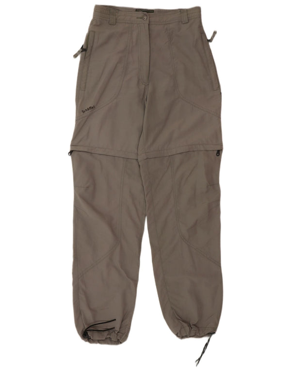 SCHOFFEL Pantaloni casual conici pentru femei UK 12 Medium W28 L32 Gri