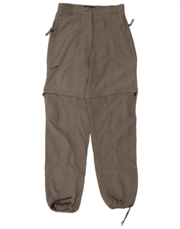 SCHOFFEL Pantaloni casual conici pentru femei UK 12 Medium W28 L32 Gri